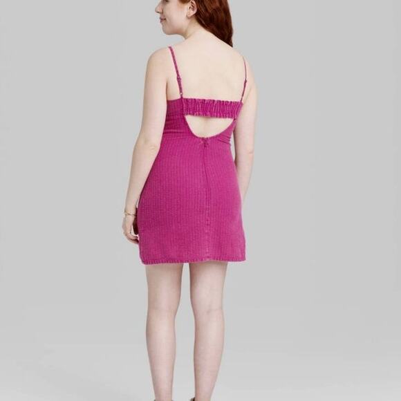 Bodycon Dress Mini Sleeveless Wild Fable Purple XL Sundress Summer Cutout Woven - Picture 4 of 10